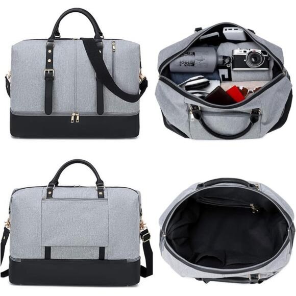 Weekender Overnight Bag Oversized Travel Duffel for Men and Women Carry On Tote - Picture 6 of 7